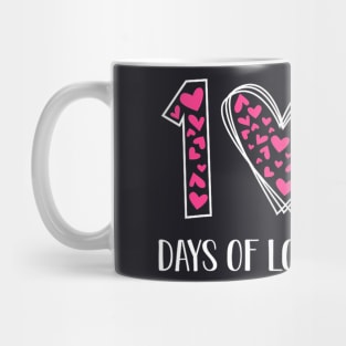Hearts 100 Days Of Loving School 100Th Day Of School Teacher Mug